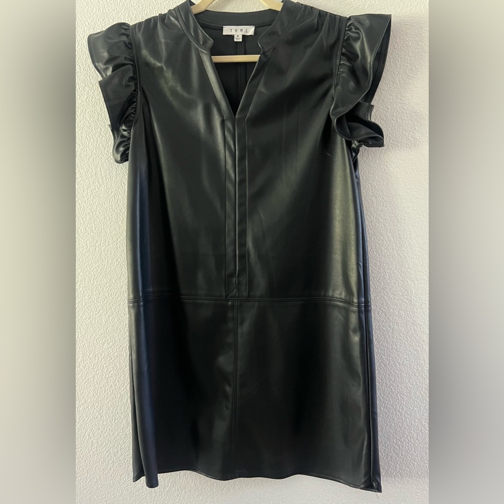 THML leather dress.